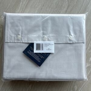 Ralph Lauren Lovan Jacquard Full/Queen Duvet Cover Organic Cotton Platinum